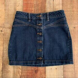 Pacsun women's size 24 button front denim mini skirt